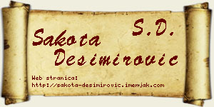 Šakota Desimirović vizit kartica